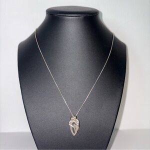 Vintage 925 Sterling Silver Family Life Pendant with 2 Children on 18 Inch Chain
